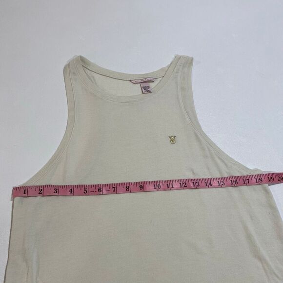 Victoria’s Secret Cream Ribbed Tank Top Women’s Large - Picture 4 of 7